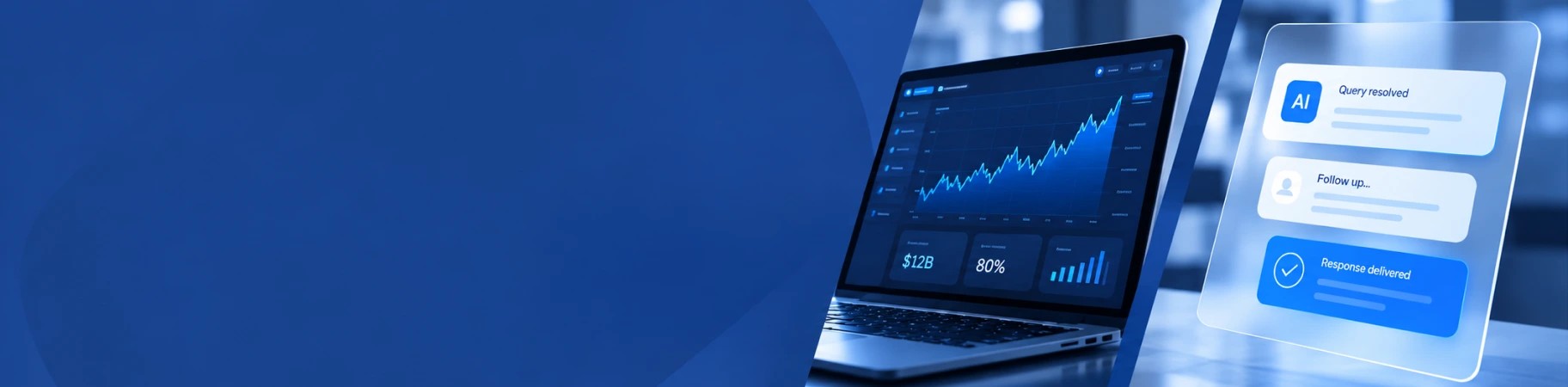 Crystalline bar chart with a rising arrow representing client growth we have engineered