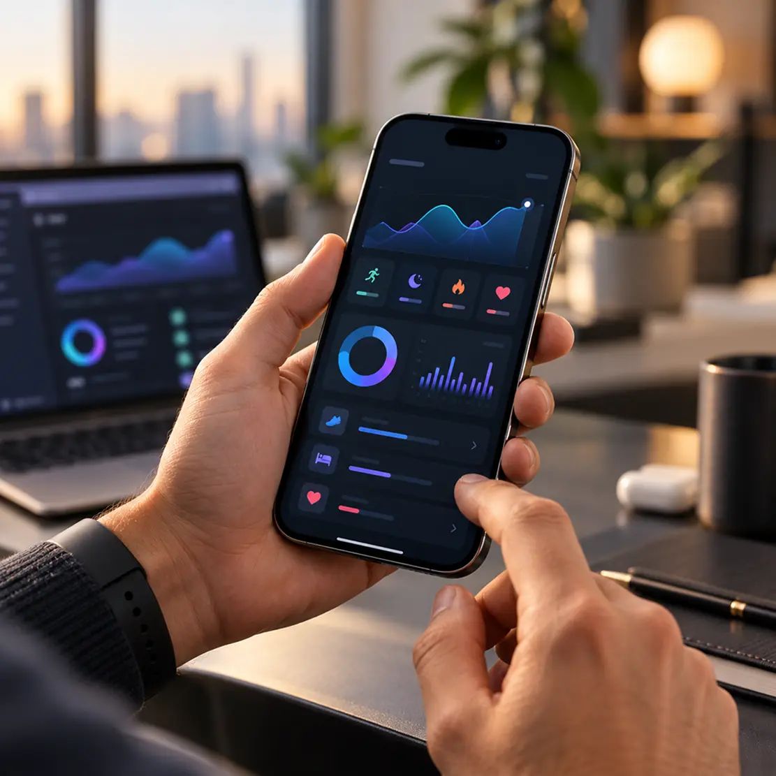 Native iOS app running on an iPhone within the Apple ecosystem